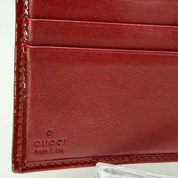 Gucci Red Guccisima Patent Leather Wallet FULL INCLUSION - Picture 7 of 11